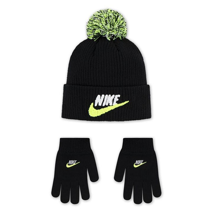 Nike Kids Black Hat And Glove Set in Size Junior, Sports Direct