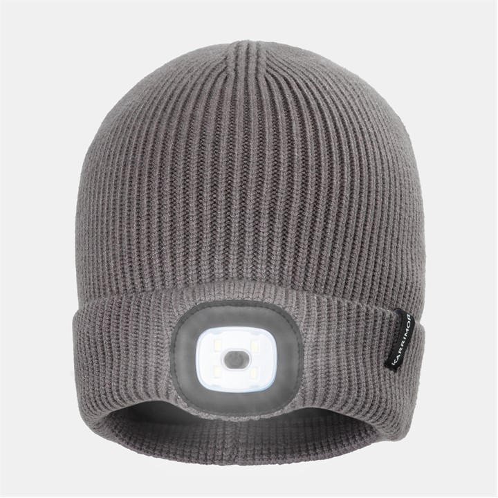 Karrimor Unisex Grey Led Beanie Hat Mens