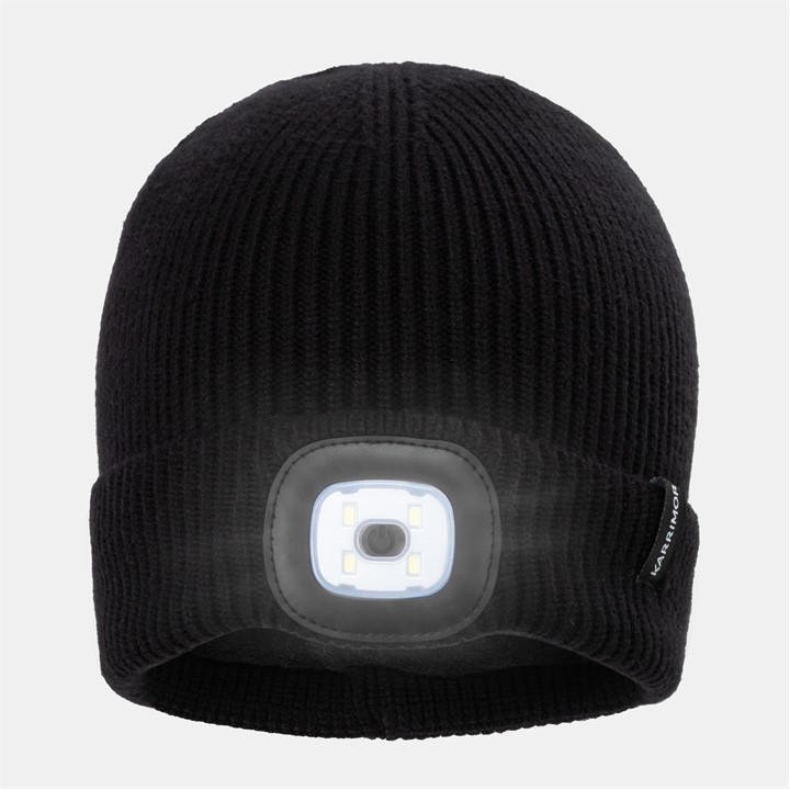 Karrimor Unisex Black Led Beanie Hat Mens