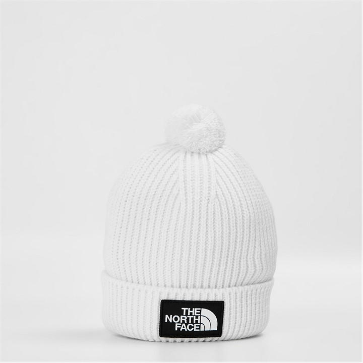 The North Face Men's White Tnf Logo Box Pom Beanie Gardenia Wh in Size Mens, Sports Direct