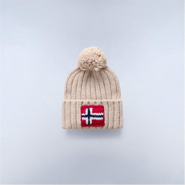 Napapijri  Beige Semiury Beanie Hat  in Size Mens, Sports Direct