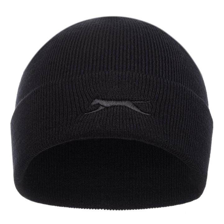 Slazenger  Kids Black Knit Beanie  in Size Junior, Sports Direct