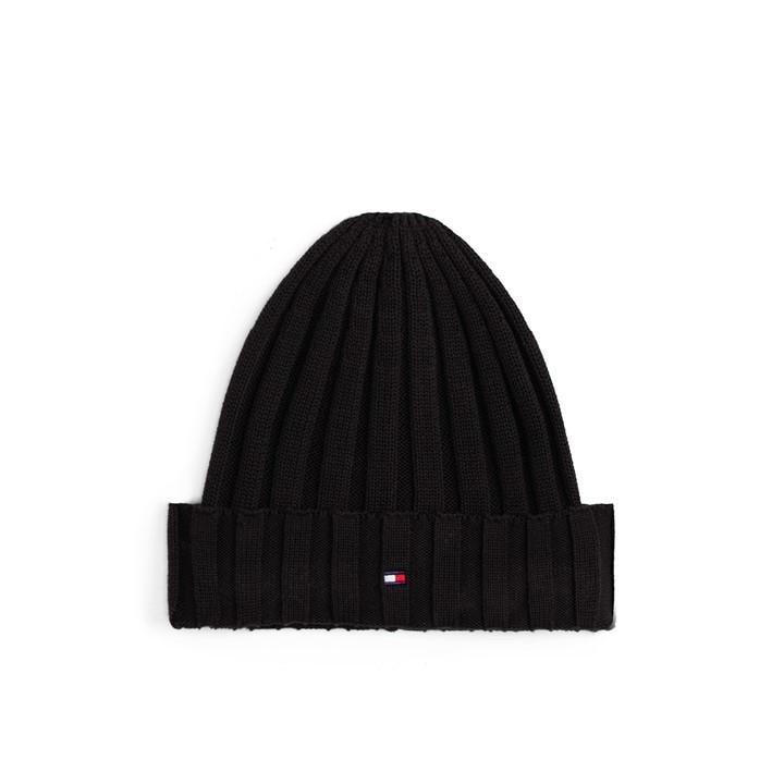 Tommy Hilfiger  Kids Black Kids Flag Beanie in Size Child, Sports Direct