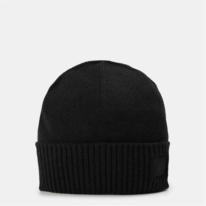 Boss Men's Black Akaio R Orange Beanies in Size Mens, Sports Direct