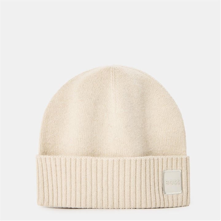 Boss Men's Beige Akaio R Orange Beanies in Size Mens, Sports Direct