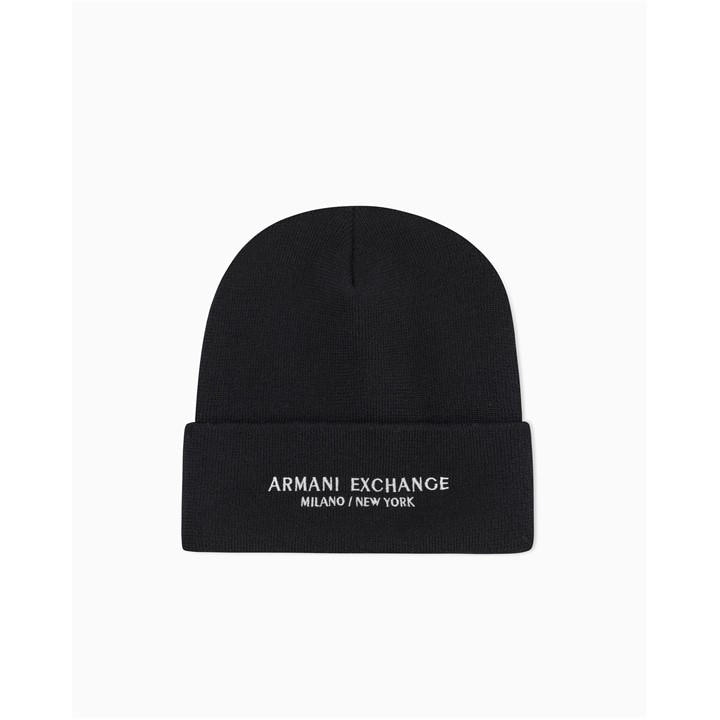 Armani Exchange Men's Black Beanie in Size Mens, Sports Direct