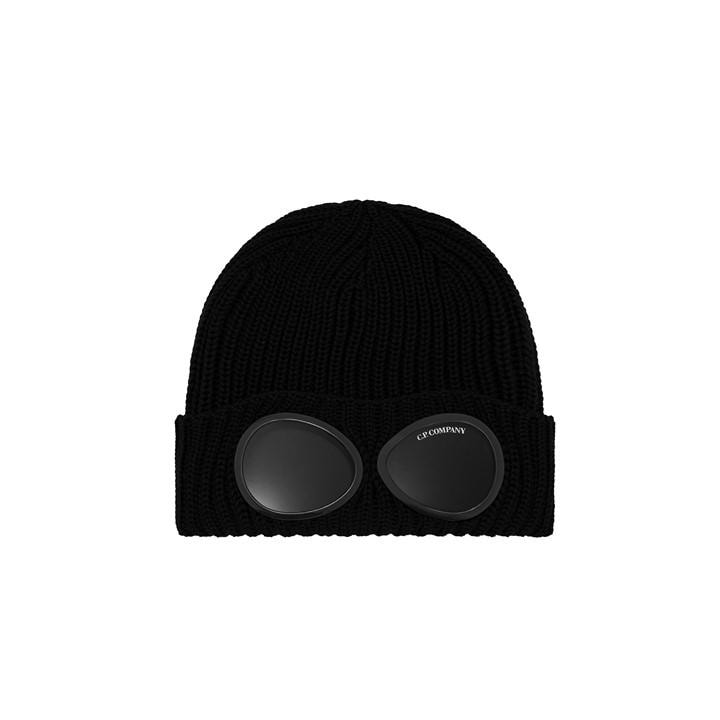 Cp Company Men's Black Goggle Beanie, Sports Direct