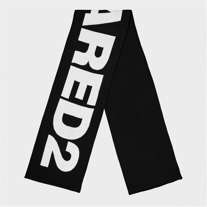 Dsquared2 Men's Black Scarf, Sports Direct