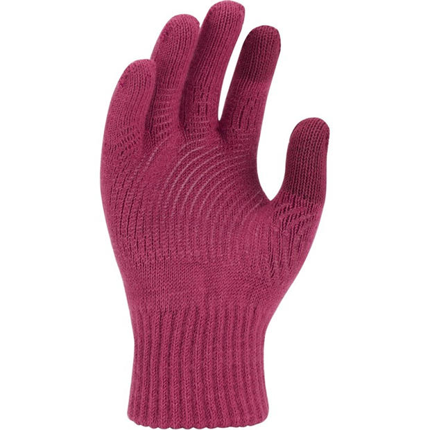 Beet/White - Nike - Men's Knit Tech And Grip Fleece Gloves