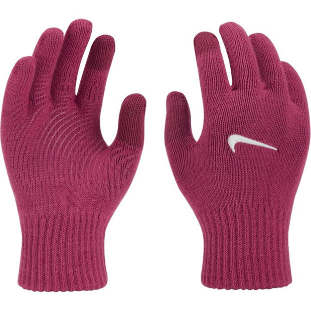 Beet/White - Nike - Men's Knit Tech And Grip Fleece Gloves