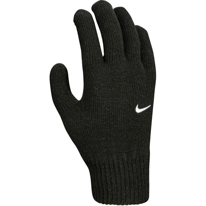 Nike  Kids Black Youth Swoosh Knit Gloves in Size S - M, Sports Direct