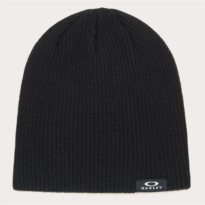 Oakley Men's Black Backbone Ribbed Polyacrylic Beanie in Size Mens, Sports Direct
