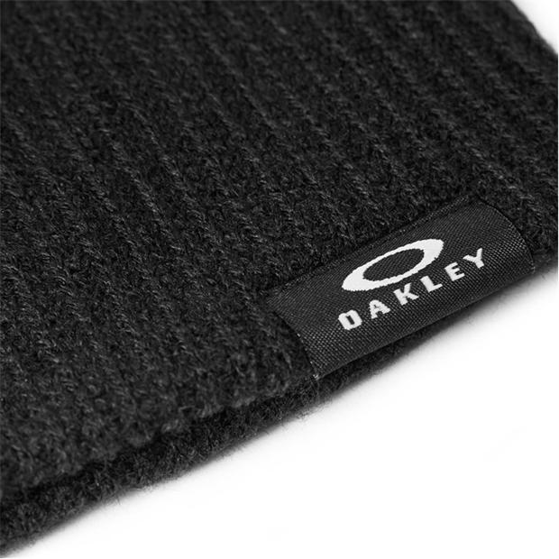 Black - Oakley - Men's  Backbone Ribbed Polyacrylic Beanie