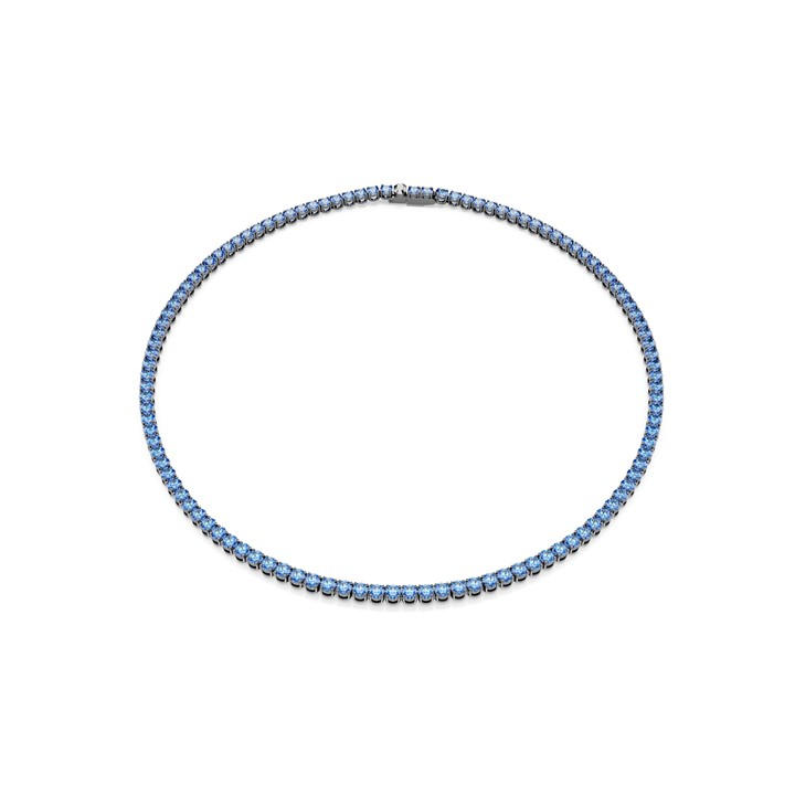 Swarovski Women's Blue Matrix Choker Necklace, Sports Direct