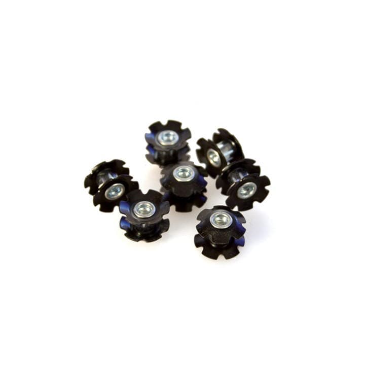 M Part  Black 10 Pack Star Nuts For Steering Forks, Sports Direct