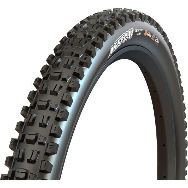 Maxxis  Black Asegai Mg Dd Tubeless Ready 2.5 Tyre in Size 27.5, Sports Direct