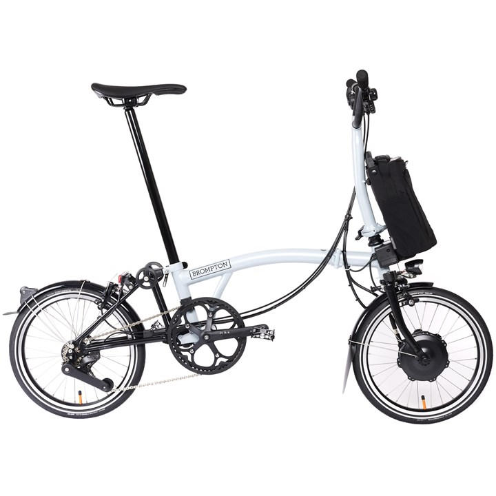 Brompton  Silver Electric P Line 4-Speed - Mid Handlebar - Folding Bike, Sports Direct