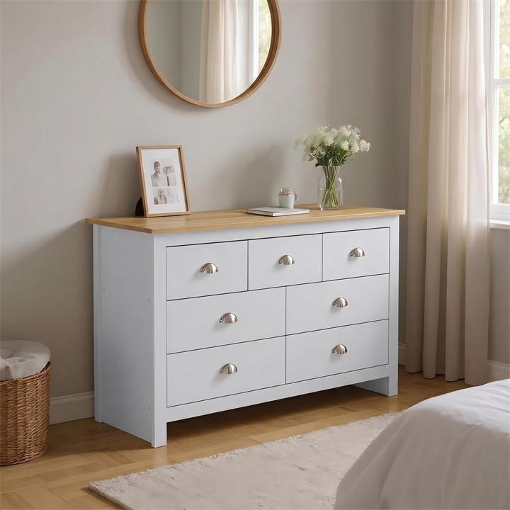 Jack Wills Unisex Grey Lancaster Multi Chest Of Drawers