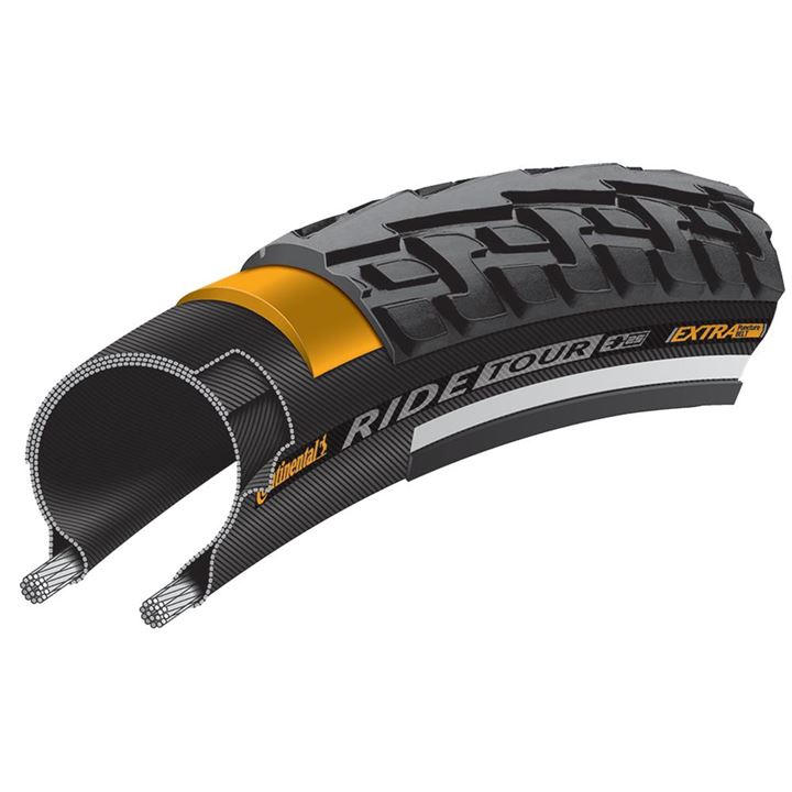 Continental  Black Ride Tour 700C Tyre in Size 28, Sports Direct