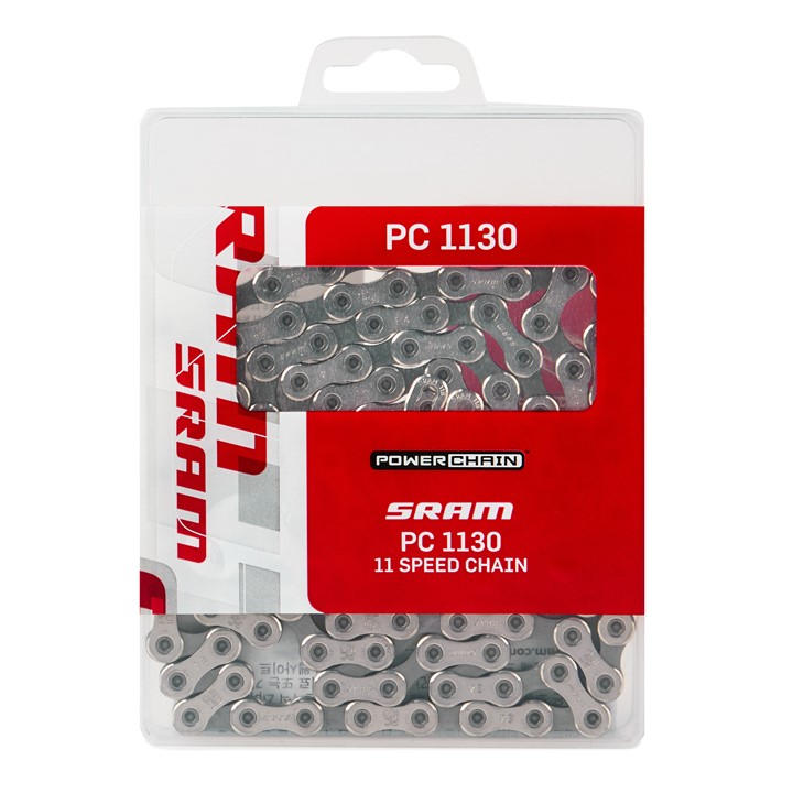 Sram  Silver Pc1130 11 Speed Chain With Powerlock in Size 144 Link, Sports Direct