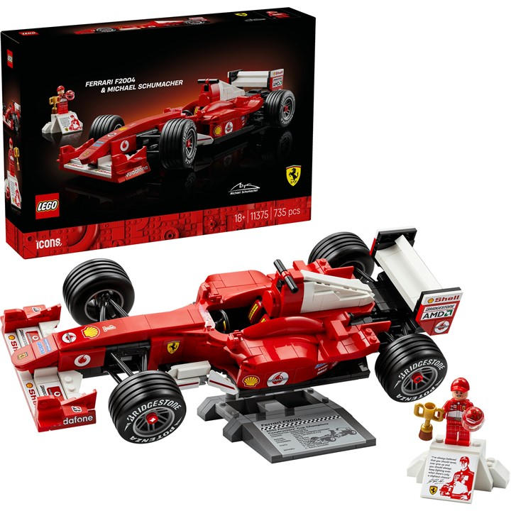 Lego   Icons Ferrari F2004 & Michael Schumacher Model Car 11375, Sports Direct