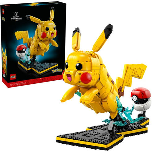 LEGO - LEGO Pokemon Pikachu and Poke Ball Model Kit for Adults 72152