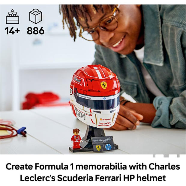Leclerc Helmet - LEGO - LEGO Editions Scuderia Ferrari HP Charles Leclerc Helmet - Building Set for Teens Ages 14+ - 43014