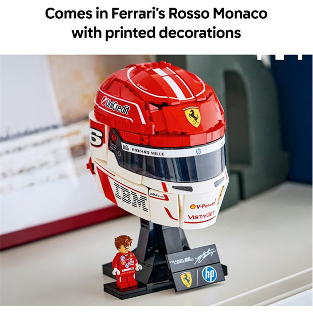 Leclerc Helmet - LEGO - LEGO Editions Scuderia Ferrari HP Charles Leclerc Helmet - Building Set for Teens Ages 14+ - 43014