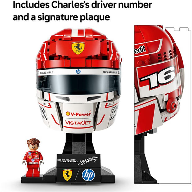 Leclerc Helmet - LEGO - LEGO Editions Scuderia Ferrari HP Charles Leclerc Helmet - Building Set for Teens Ages 14+ - 43014