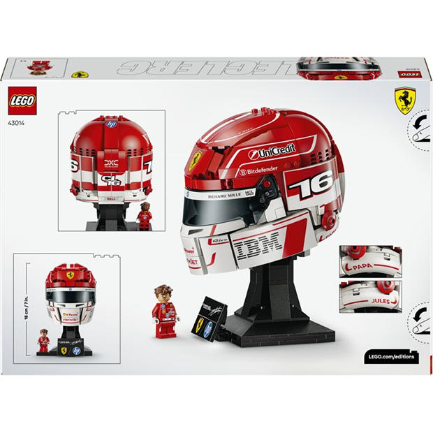 Leclerc Helmet - LEGO - LEGO Editions Scuderia Ferrari HP Charles Leclerc Helmet - Building Set for Teens Ages 14+ - 43014