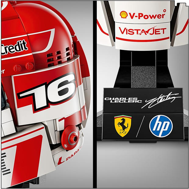 Leclerc Helmet - LEGO - LEGO Editions Scuderia Ferrari HP Charles Leclerc Helmet - Building Set for Teens Ages 14+ - 43014