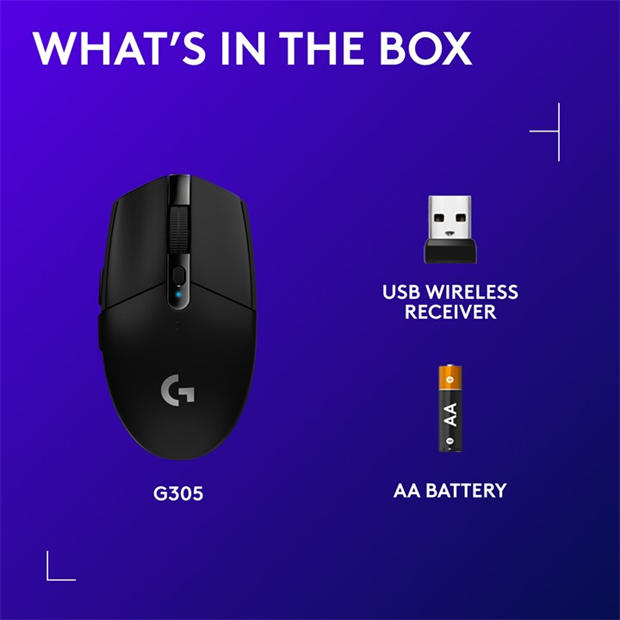 КОМПЪТЪР - Logitech - Logitech G305 LIGHTSPEED Wireless Gaming Mouse