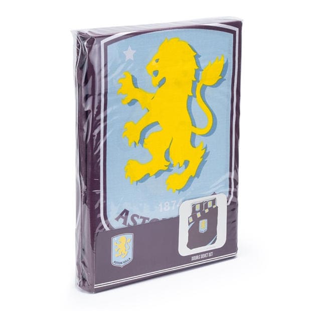 Multi - Team - Aston Villa Officially Licensed Double Bedding Set Reversible (1 duvet cover 2 pillowcases)