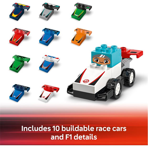 DUPLO Mesto - LEGO - DUPLO 10445 F1 Team Race Cars & Drivers Toy Set