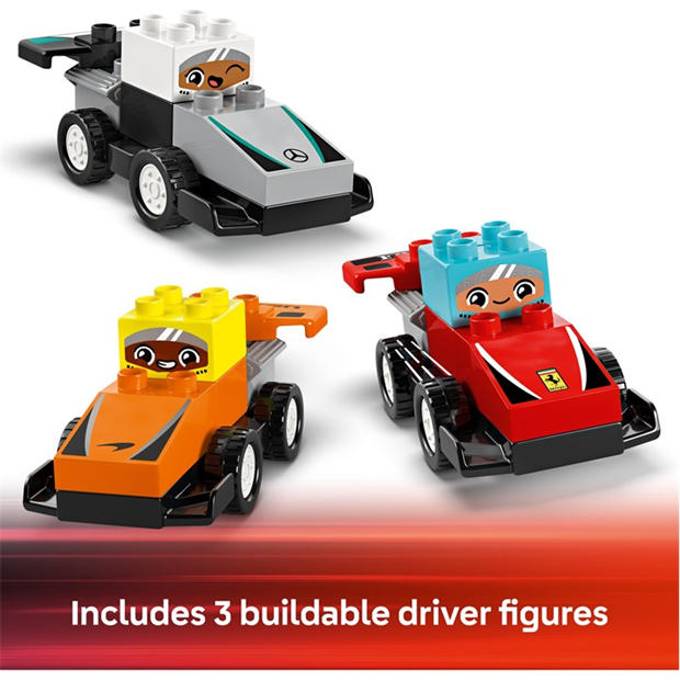 DUPLO Mesto - LEGO - DUPLO 10445 F1 Team Race Cars & Drivers Toy Set