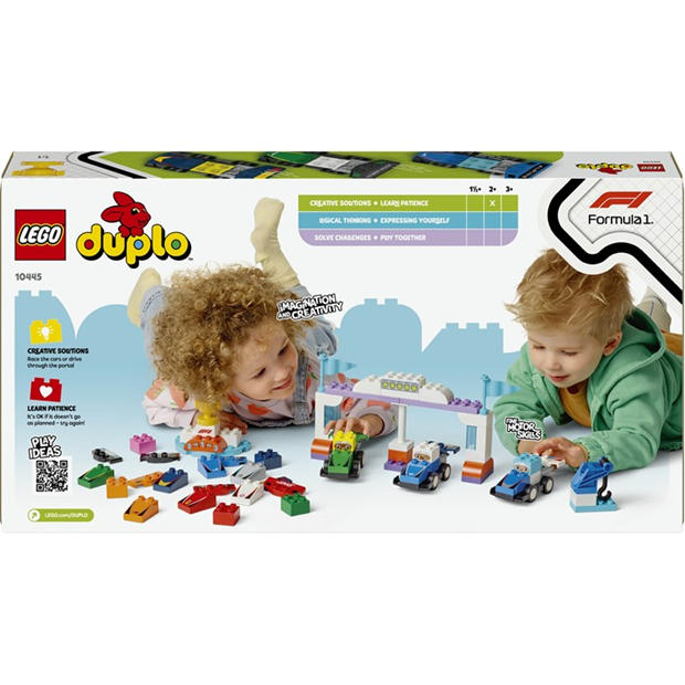 DUPLO Mesto - LEGO - DUPLO 10445 F1 Team Race Cars & Drivers Toy Set