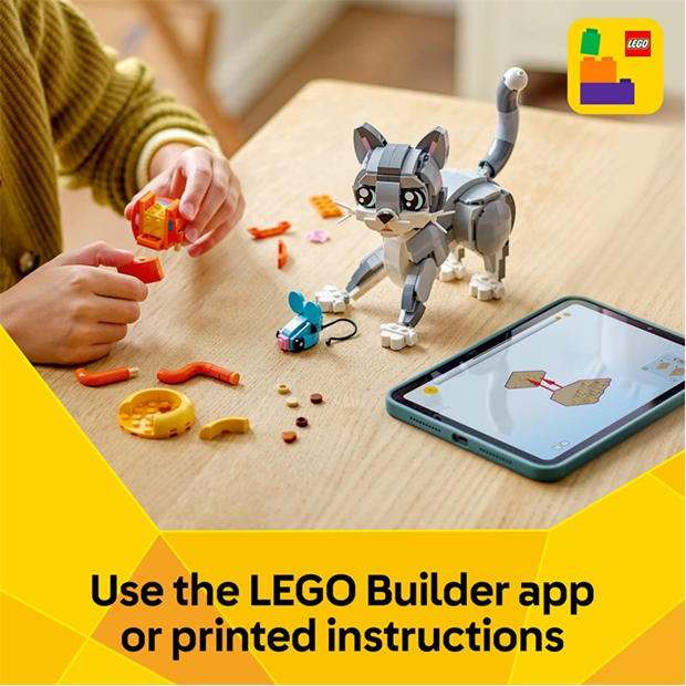 LEGO Creator 3in1 Playful Cat Toy Animal Set 31163 | SportsDirect