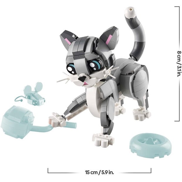 LEGO Creator 3in1 Playful Cat Toy Animal Set 31163 | SportsDirect