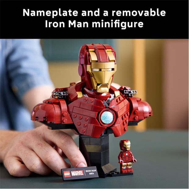 TBC - LEGO - LEGO® Marvel Iron Man MK4 Bust Buildable Model for Adults with Minifigure 76327