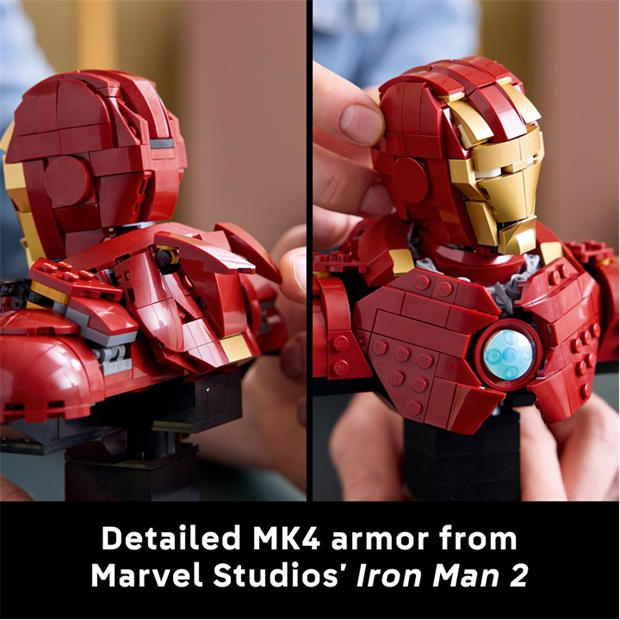 TBC - LEGO - LEGO® Marvel Iron Man MK4 Bust Buildable Model for Adults with Minifigure 76327