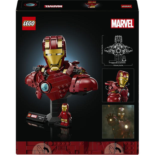 TBC - LEGO - LEGO® Marvel Iron Man MK4 Bust Buildable Model for Adults with Minifigure 76327
