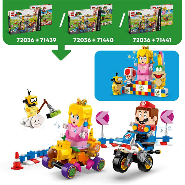 Супер Марио - LEGO - Super Mario: 72036 Mario Kart – Baby Peach & Grand Prix Set