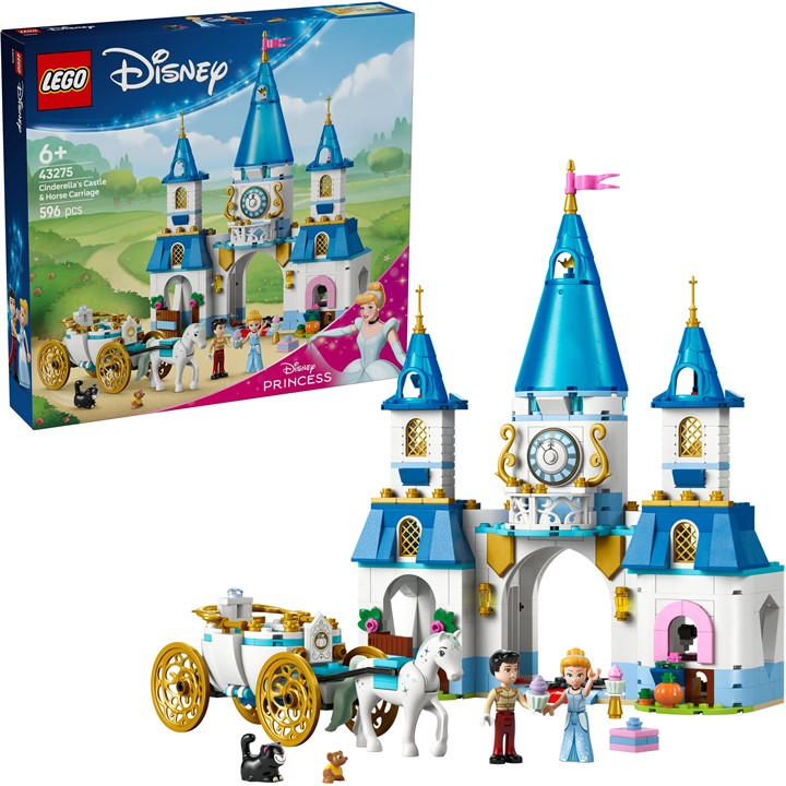 Lego   Disney 43275 Princess Cinderella’s Castle & Horse Carriage, Sports Direct