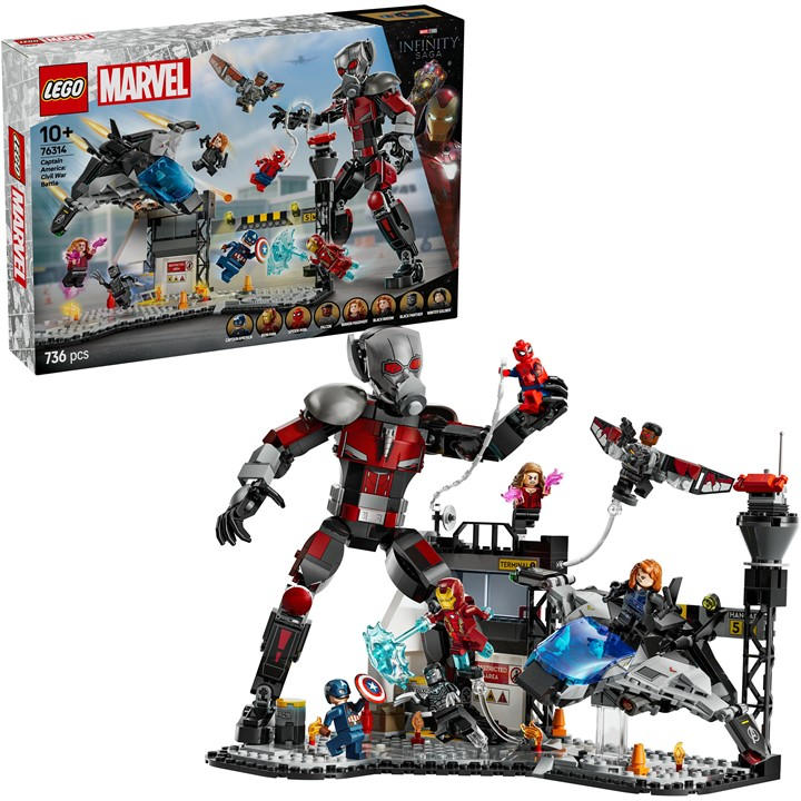 Lego   Marvel 76314 Captain America: Civil War Action Battle, Sports Direct