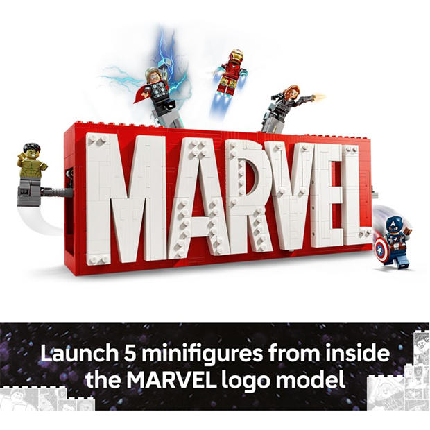 Супер герои МВ - LEGO - Marvel: MARVEL Logo & Minifigures Set 76313