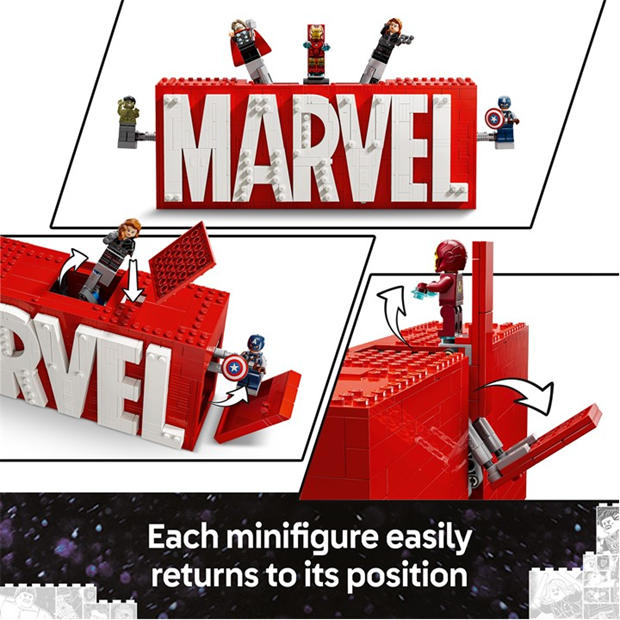 Супер герои МВ - LEGO - Marvel: MARVEL Logo & Minifigures Set 76313