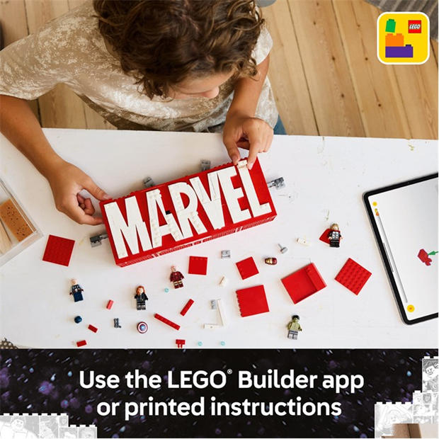 Супер герои МВ - LEGO - Marvel: MARVEL Logo & Minifigures Set 76313