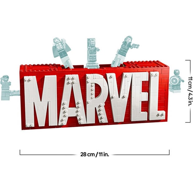 Супер герои МВ - LEGO - Marvel: MARVEL Logo & Minifigures Set 76313