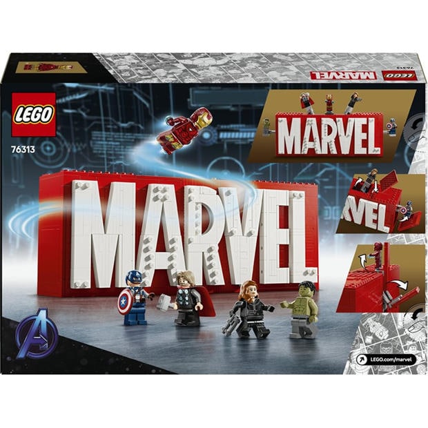 Супер герои МВ - LEGO - Marvel: MARVEL Logo & Minifigures Set 76313