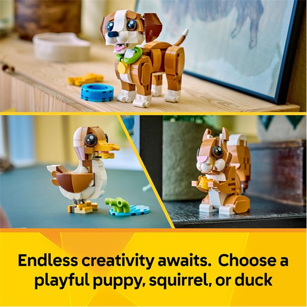 TBC - LEGO - Creator 3in1 Cute Animals: Playful Puppy Dog Toy 31382